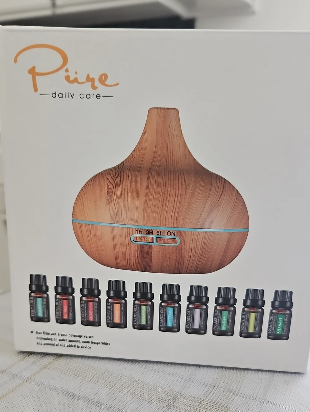 Wood Grain Ultrasonic Aroma Diffuser - Brown
